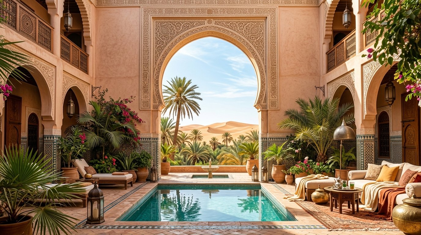 Luxury Riad by Sunset Facing Desert Dunes